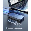 Inateck 40Gbps M.2 NVMe SSD Enclosure, Aluminum Hard Drive Enclosure,
