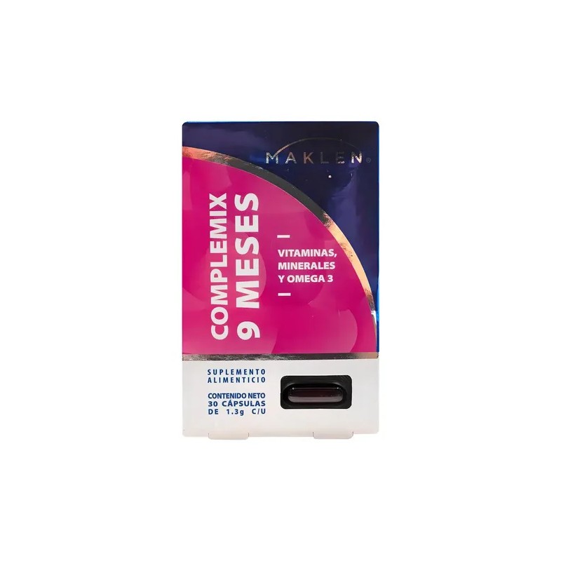 Complemix 9 Meses Suplemento 30 Capsulas 1.3 C/u Maklen Sabor