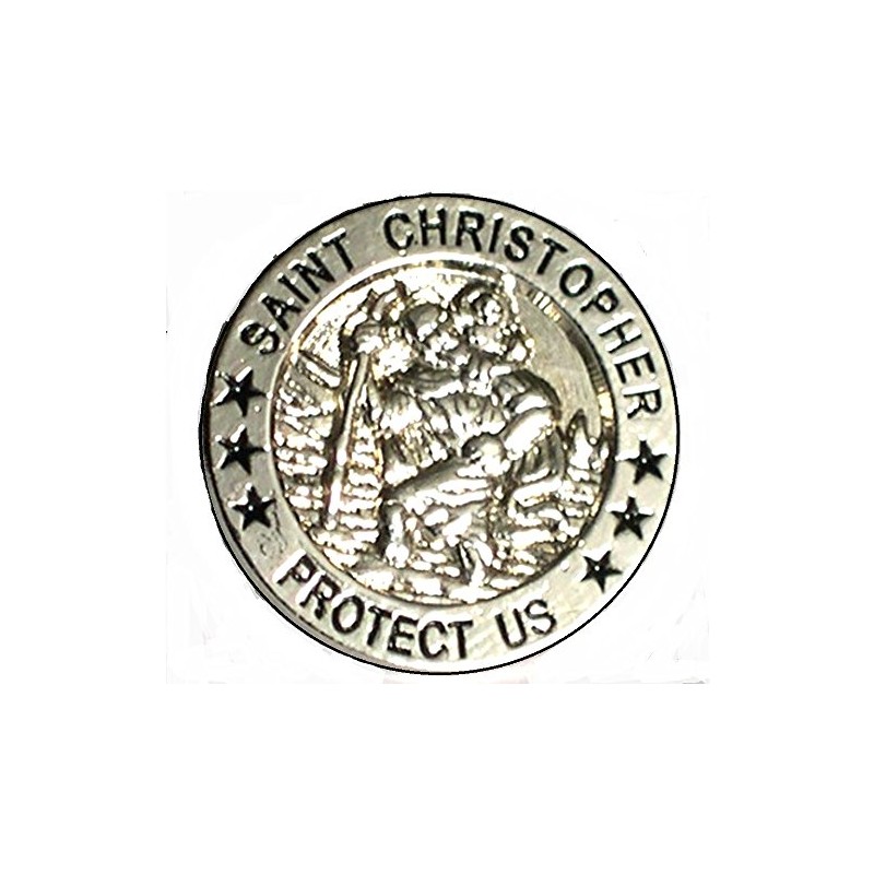 Metal Enamel Pin Badge Brooch Saint St. Christopher Safe Travel