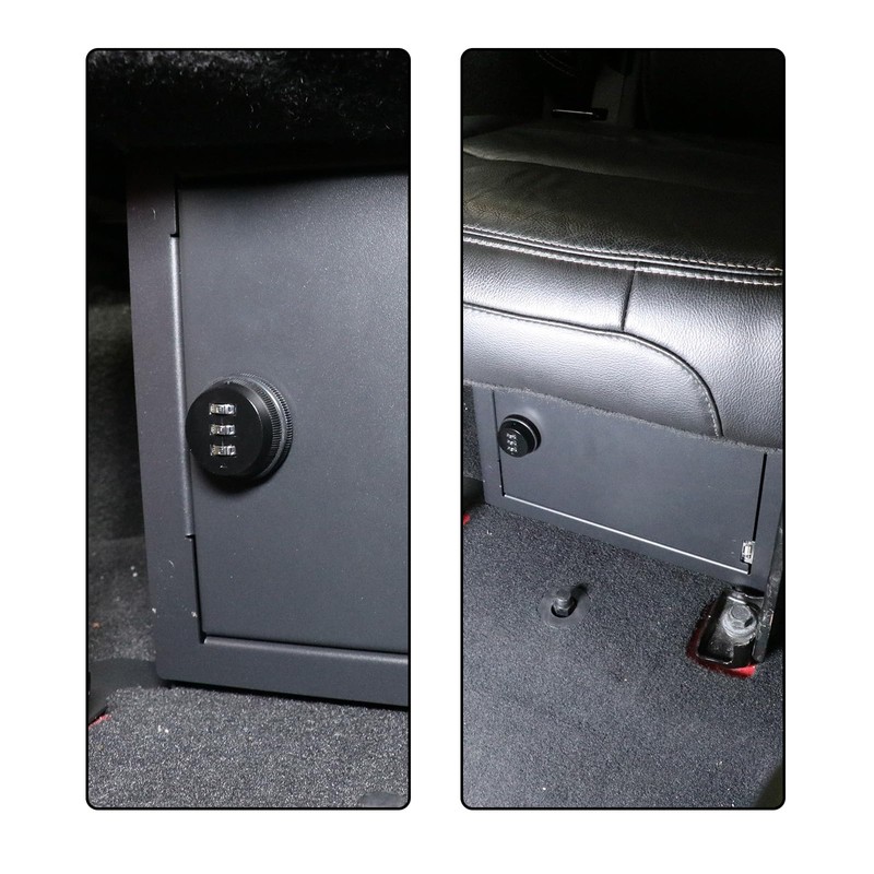 West-xingzhe Under Seat Storage Lock Box Passenger Side for 2018-2024