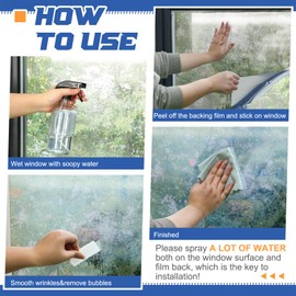 Pushglossy 48 Inch X 26 Ft One Way Window Tint Privacy Reflective Daytime Mirror Film Sun Blocking Thermal Insulated Film Heat Control Static Cling Anti UV for Home Office (Silver)