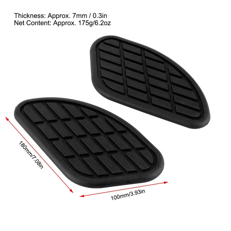 2 x Motorcycle Fuel Tank Traction Pad Protector Vintage Universal