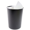 JVL Quality Vibrance Black Lightweight Plastic Waste Paper Basket Bin,