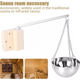 Aroma Bowl Sauna, 850ML Sauna Bowl Stainless Steel Sauna Aroma Bowl Sauna Accessories for Spa Sauna Evaporator Bowl Hanging Bowl Cup Essential Oil Bowl Sauna Room Accessories