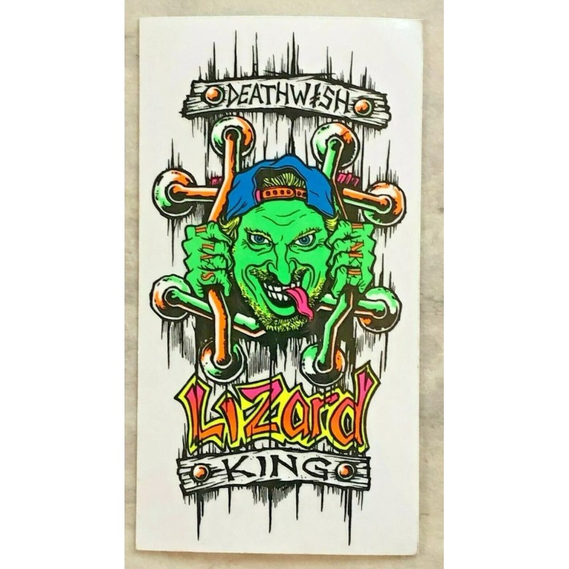 DEATHWISH "LIZARD KING" VINTAGE SKATEBOARD STICKER