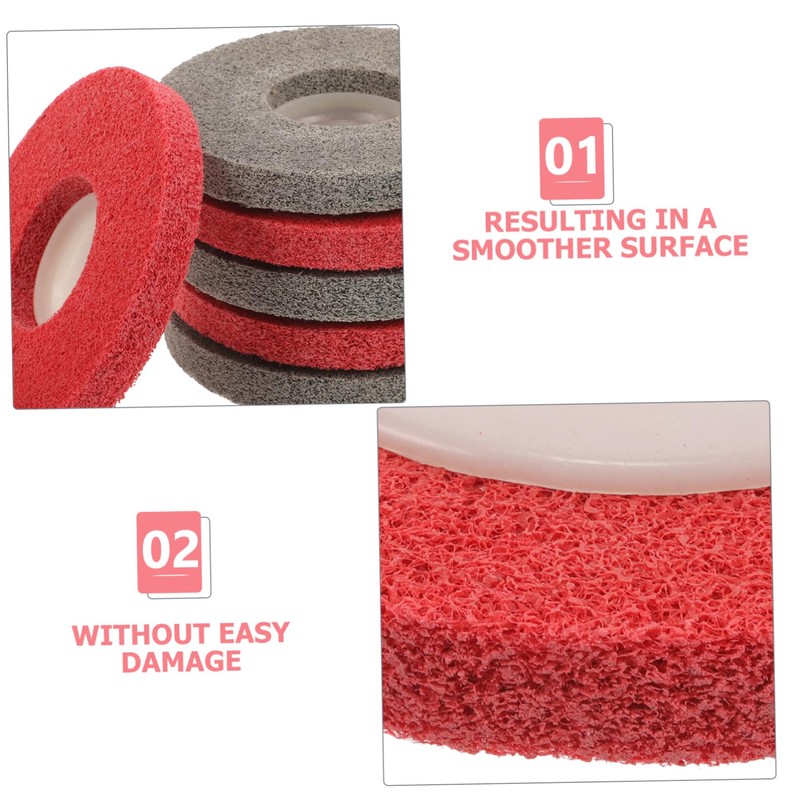 GLEAVI 6pcs Nylon Fiber Buffing Wheels for Angle Polishing Discs