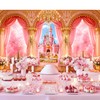 Pink Princess Castle Garden Floral Flower Cherry Fairy Photography Backdrop
