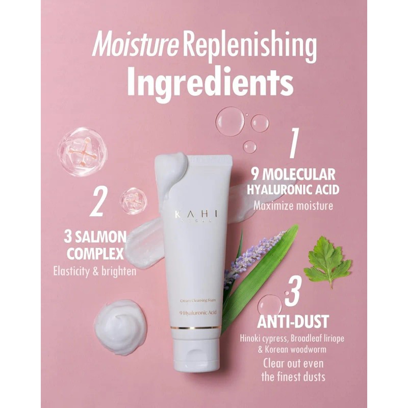 Crema Espumosa Limpiador Hidratante Facial, Kahi
