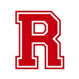 Applicable Pun Varsity Letter R - Vinyl Decal for Outdoor Use on Cars, ATV, Boats, Windows and More - Red 6 Inches Tall
