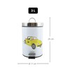 MSV 3L COX 70'S BIN, Stainless Steel, Multi-colour, 3 litres