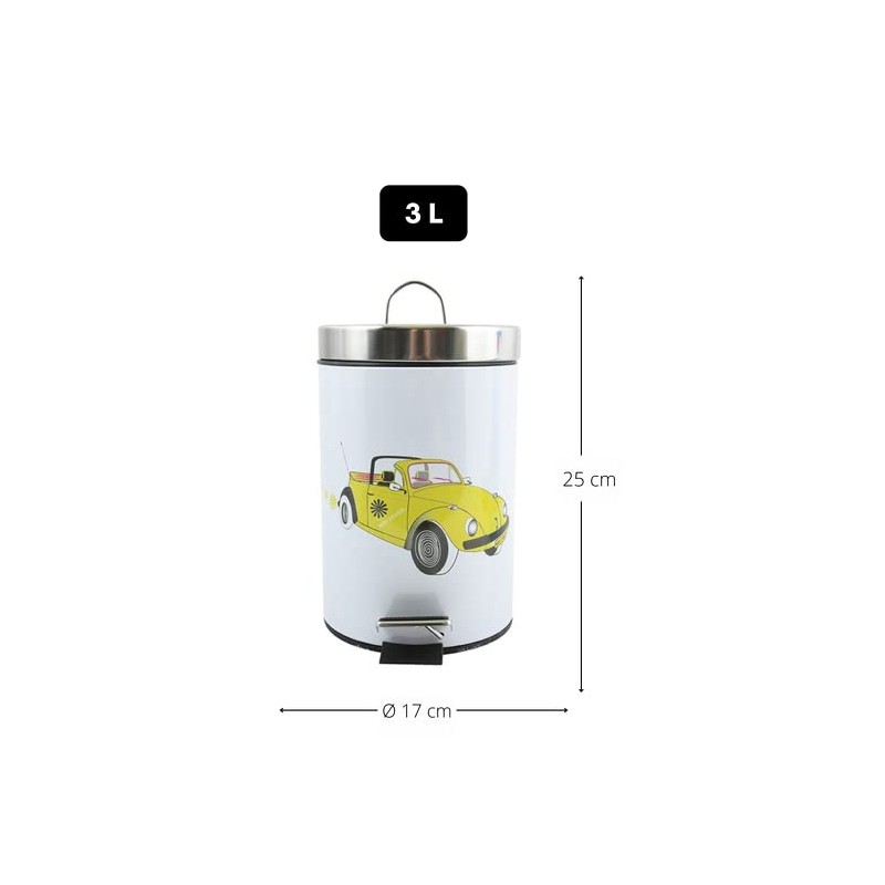 MSV 3L COX 70'S BIN, Stainless Steel, Multi-colour, 3 litres