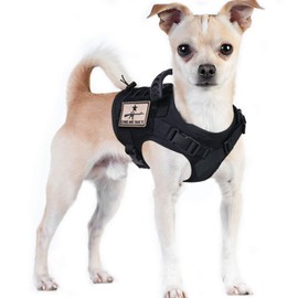 SALFSE Tactical Dog Training Harness Outdoor Working Vest Adjustable Military MOLLE Dog Vest Harness with Rubber Handle