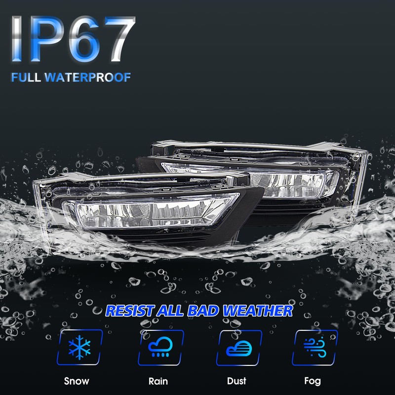 SPIEGEER Fog Lights Assembly for 2013 2014 2015 Honda Accord
