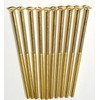 Pack of 10 Brass Electrical Screws 75mm X 3.5mm Brass(Gold)