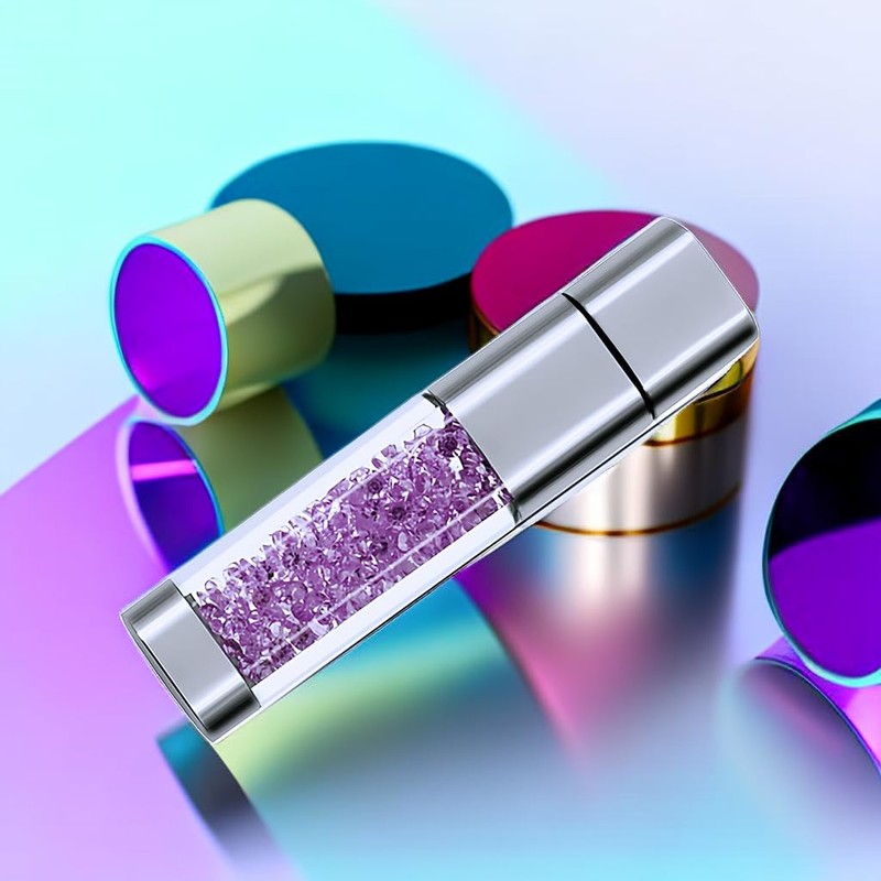 WooTeck 128GB Jewelry Crystal Lipstick USB Flash Drive,High Speed Memory