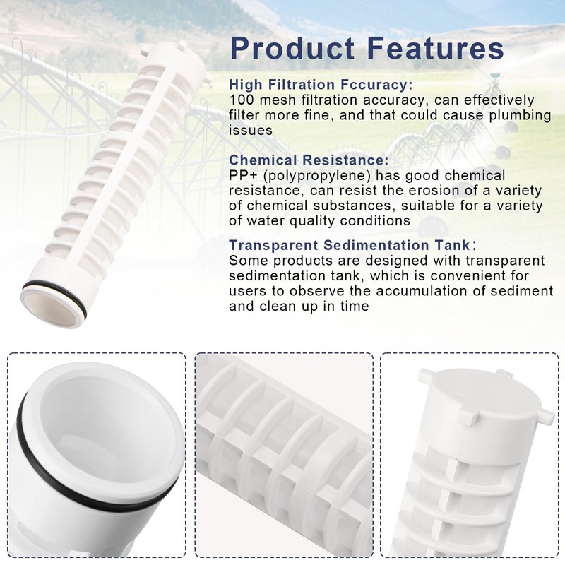 1-1/2" 100 Mesh Spin Down Sediment Replacement Water Filter Screen,