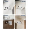 HOMEMYSTIQUE Double Post Pivoting Toilet Paper Holder Wall Mounted Stainless