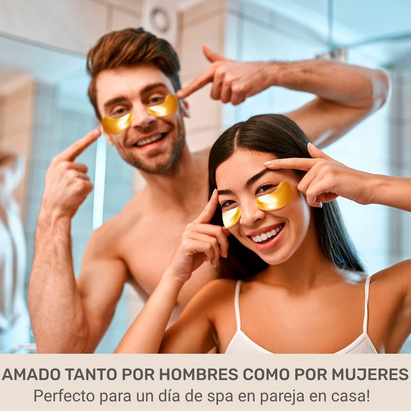 Parches para Ojos Ojeras 24k Oro- 20 Pares Mascarillas de