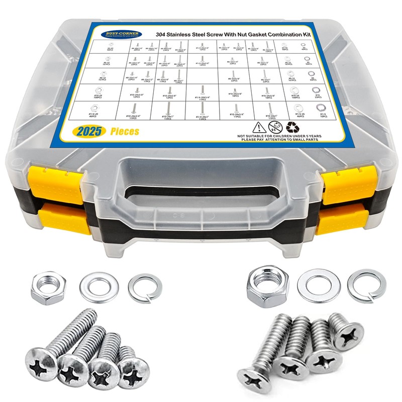 2025 Pieces Hardware Assortment Kit, Nuts and Bolts Assortment Kit,