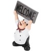 Chef Sculpture Raise Your Hands Welcome Resin France Cook Ornaments