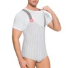 Landofgenie - Body de algodón para hombre, con leotardo, entrepierna