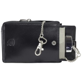 KORUMA RFID Protection Key Signal Blocker Case - Black Leather Case Shielding - Keyless Go Protection Car Key - Keyfob Entry FOB Guard - Theft Lock Devices - Privacy Security, black, Contemporary