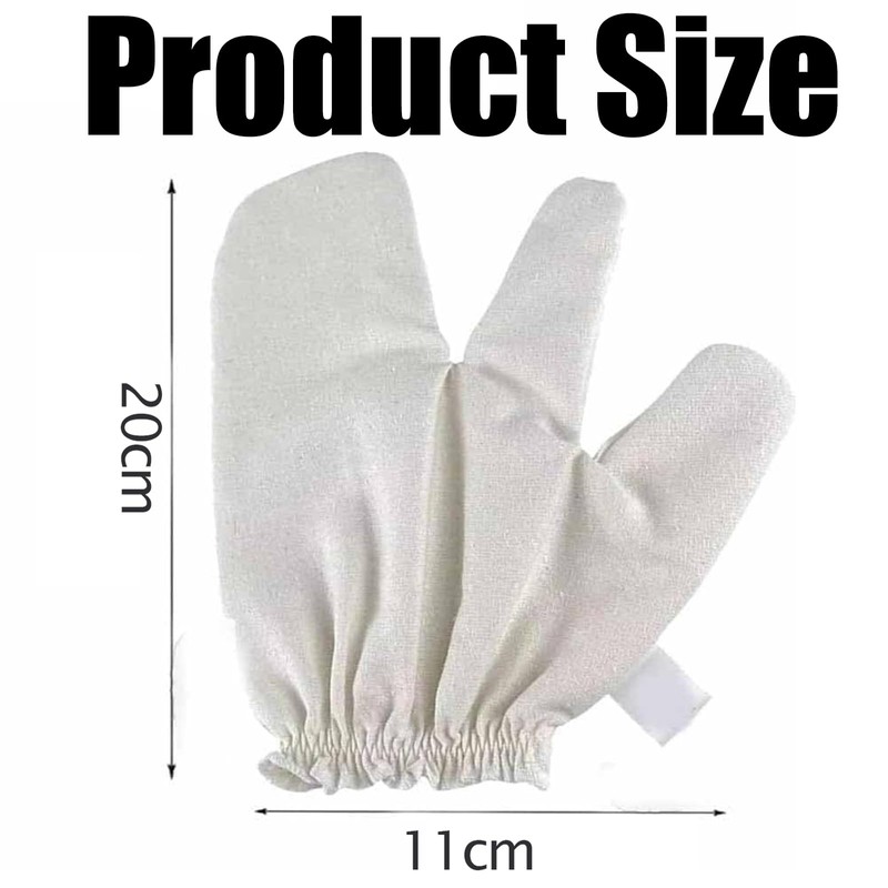 2PCS Garshana Gloves Raw Silk, Exfoliating Gloves for Massage and