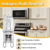 SDRZJX 4PCS G9 120V 25W Oven Light Bulbs Halogen Wall