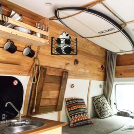 Campervan Storage Nets 2Pack Elastic Mesh Net with Metal Frame Fit Caravan Motorhome Boat Van T4 T5 T6 Accessories Storing Phone Water Bottle Toiletry