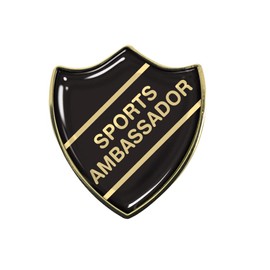 Capricornone Sports Ambassador Black School Shield Badge