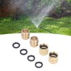 2Pairs 3/4in Brass Hose Adapter 2 Way Hose Adapter Durable