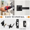 Probrico Interior Passage Lever Matte Black, Keyless Hall and Closet