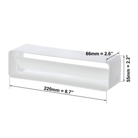 220 x 55 mm Connection Piece Flat Duct Pipe Connector with Check Valve Ventilation Pipe