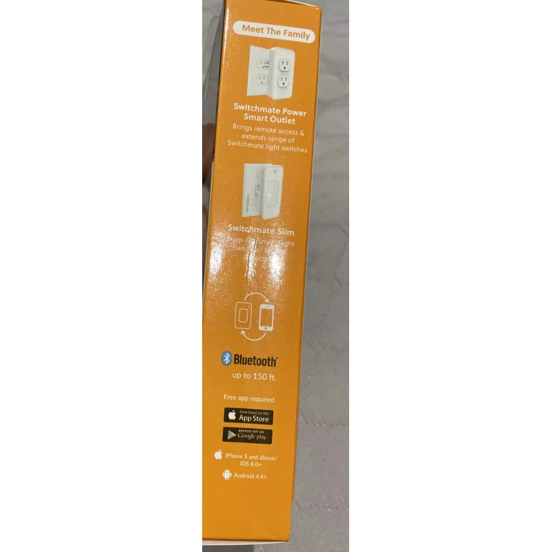 Switchmate RSM001W Snap-On Instant Smart Rocker Light Switch Built In