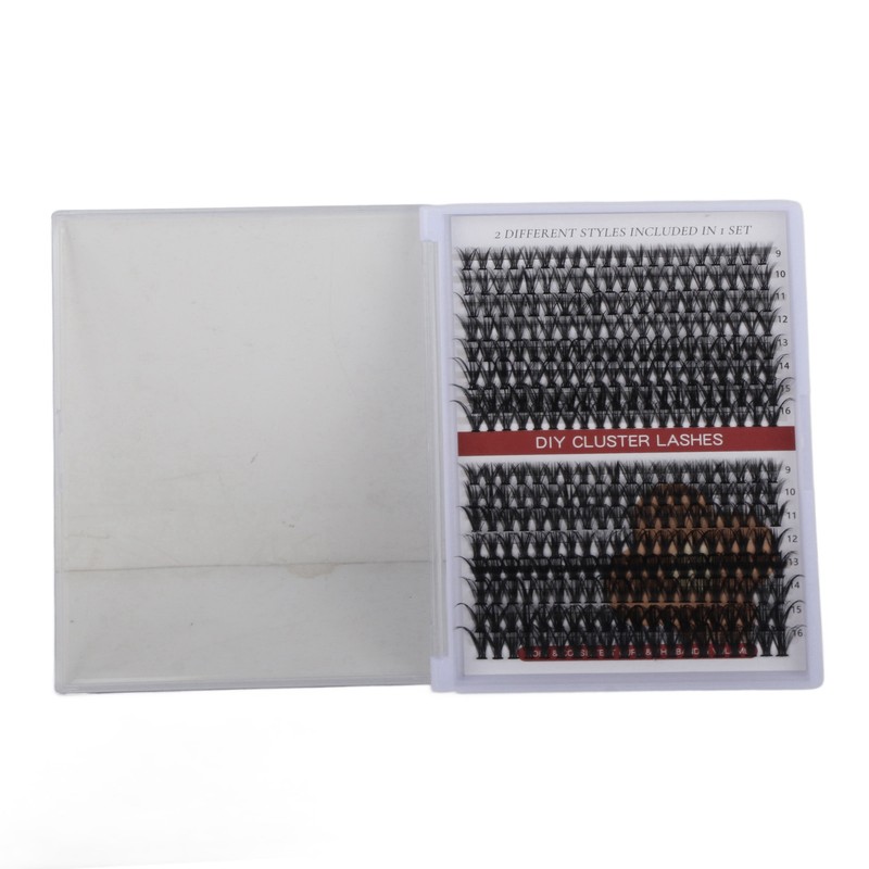 DIY Lash Extension Kit 240pcs Individual Eyelash 9‑16mm Clusters Eyelash