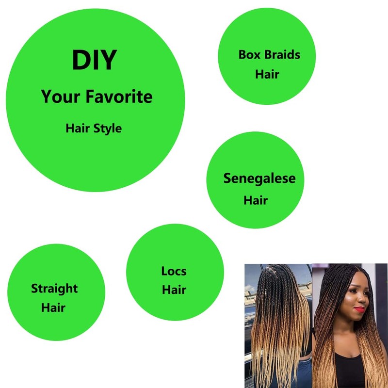 BALINGHAIR Pre Stretched Braiding Hair Extensions Ombre Black to Brown