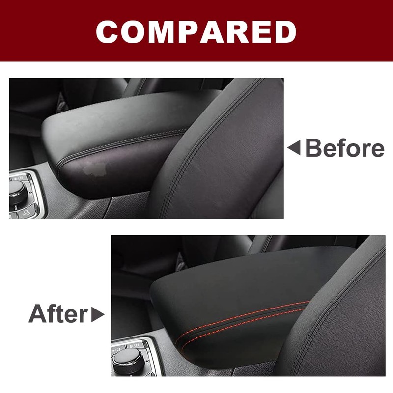 sportuli Center Console Cover Anti-Scratch Leather Armrest Cover Replace for