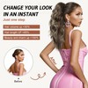 FLUFYMOOZ Ponytail Extension, 18 Inch Claw Clip Ponytail Extension, Wavy
