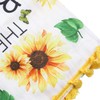 Tiardey 2 Pack Wall Mounted Plastic Bags Sunflower with Tassels