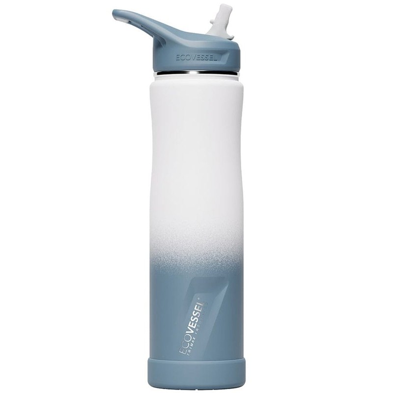EcoVessel Summit Triple Insulated Bottle with Straw 700ml, Whiteout
