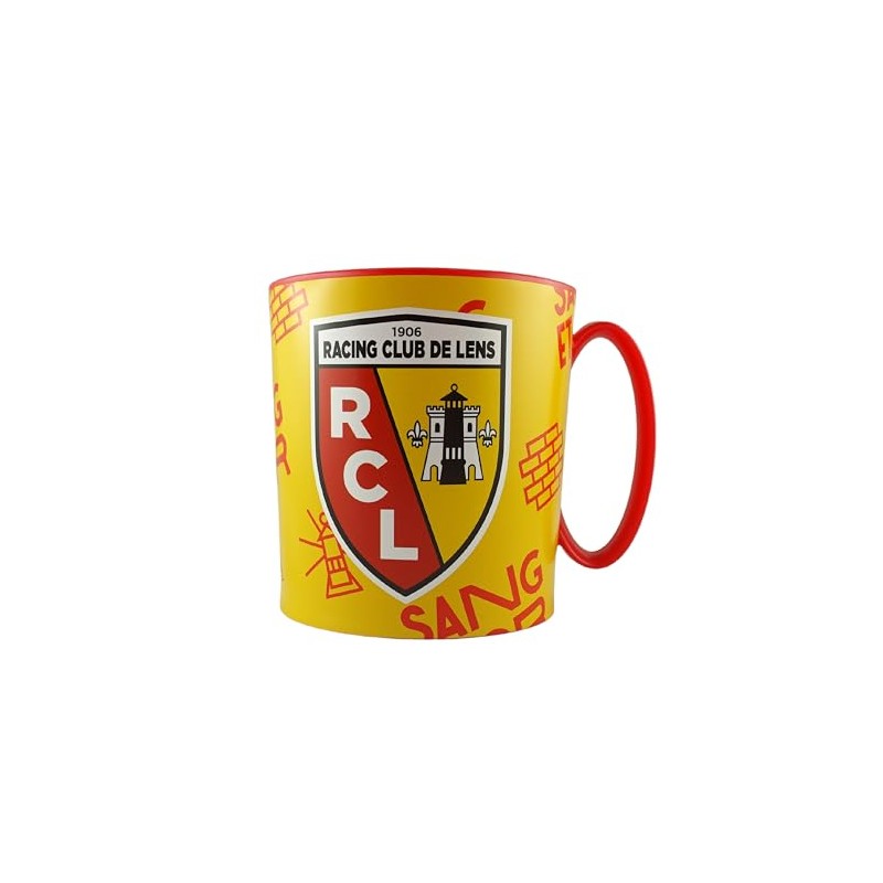 RC Lens Tazza infrangibile, micro ondabile, collezione ufficiale Racing Club