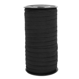 8mm 100yard Elastic Band Sewing Accessory Flat Knitted Elastic Craft for Clothing DIY (Black)
