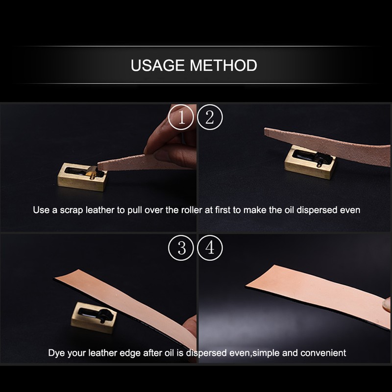 Leather Top Edge Dye Oil Roller Box Applicator DIY Craft