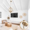 ACANER 4-Light Brushed Gold Chandeliers for Dining Room, 15.6" Farmhouse
