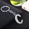 BESPMOSP A-Z Letter Keychain Keyring Crystal Shiny Family Best Friend