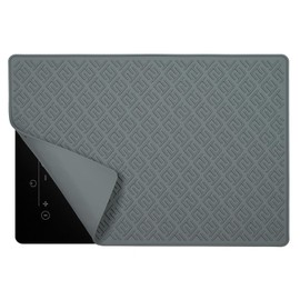 Silicone Stove Top Cover for Electric 28 x20inch Extra Large Silicone Dish Drying Glass Ceramic Stovetop Mat Protector (Silicone Top Covers Grey)