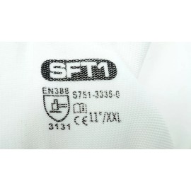 SFT1 Safety Gloves (1 Pair) EN388 White XX-Large S751-3335-0-XX