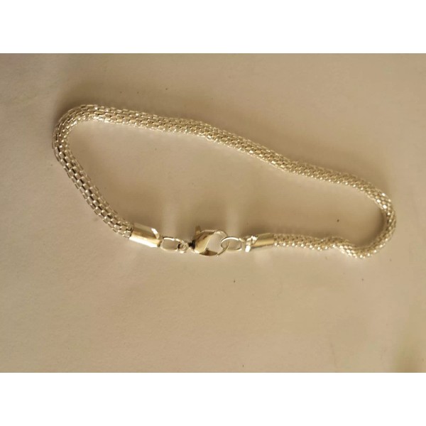 New European Charm Silver Mesh Bracelet