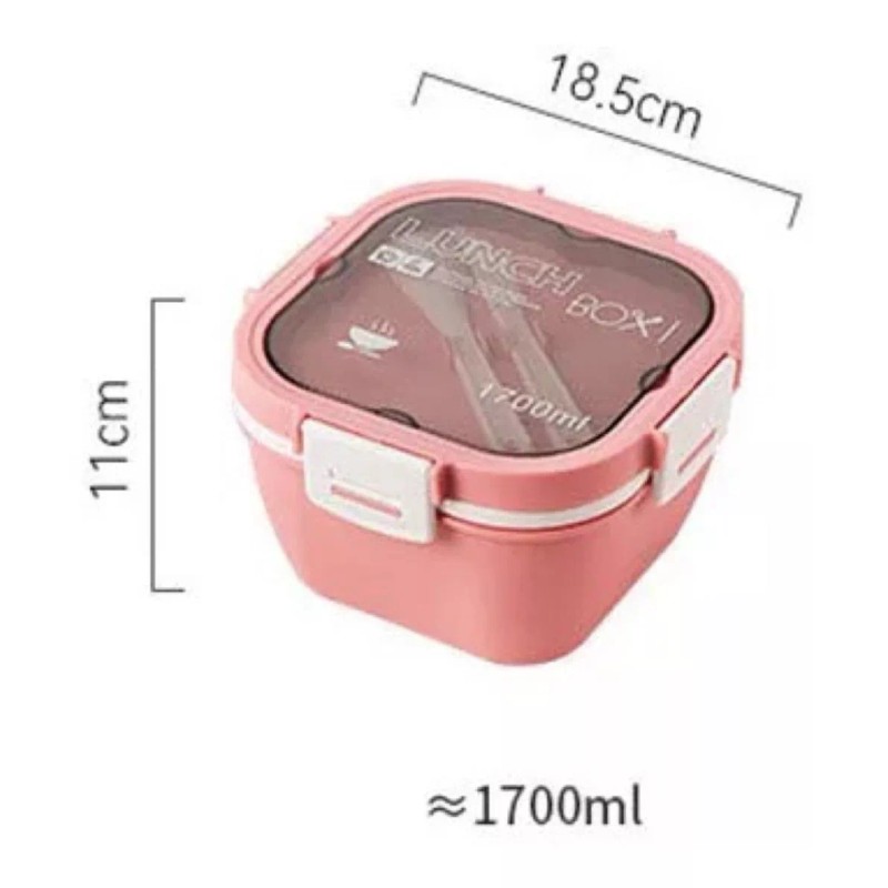 Monzó Contenedor Alimentos Fiambrera, Box Lunch, Lonchera 1700ml