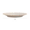 Creative Co-Op Flower-Shaped Stoneware Plate in Reactive Glaze, White and